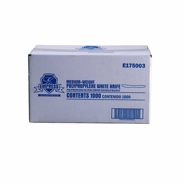 Empress Medium Weight Knife Polypro White Dense Pack, 1000PK E175003